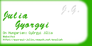 julia gyorgyi business card